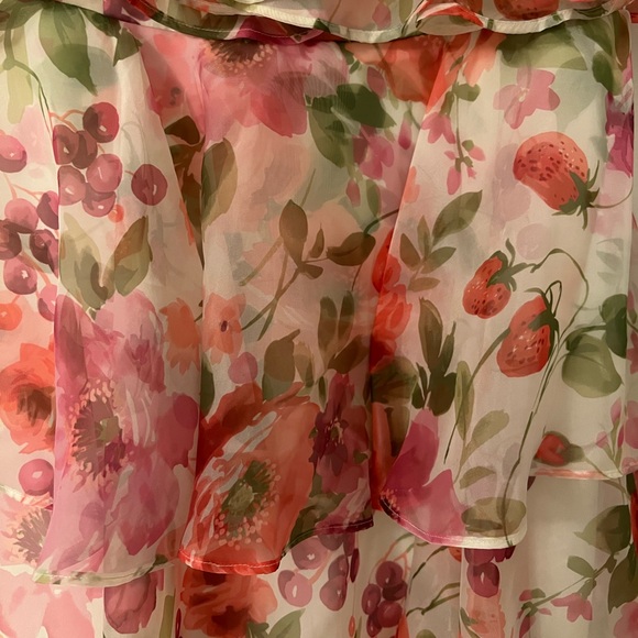 Abercrombie & Fitch Organza Tiered Strapless Mini Dress - Picture 4 of 5